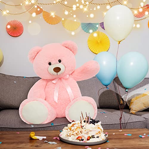 Tezituor 40” Pink Big Teddy Bear, Giant Stuffed Animal Plush,Soft Bear Gifts For Christmas, Birthday,Valentine, Baby Shower. #TOP3