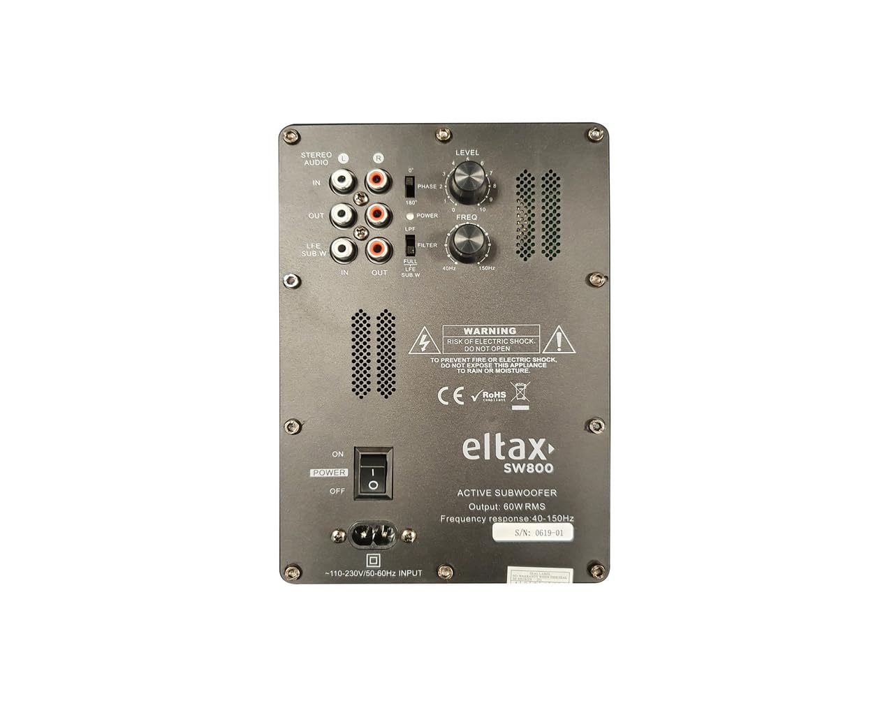 Eltax SW800 Noir Caisson de Graves