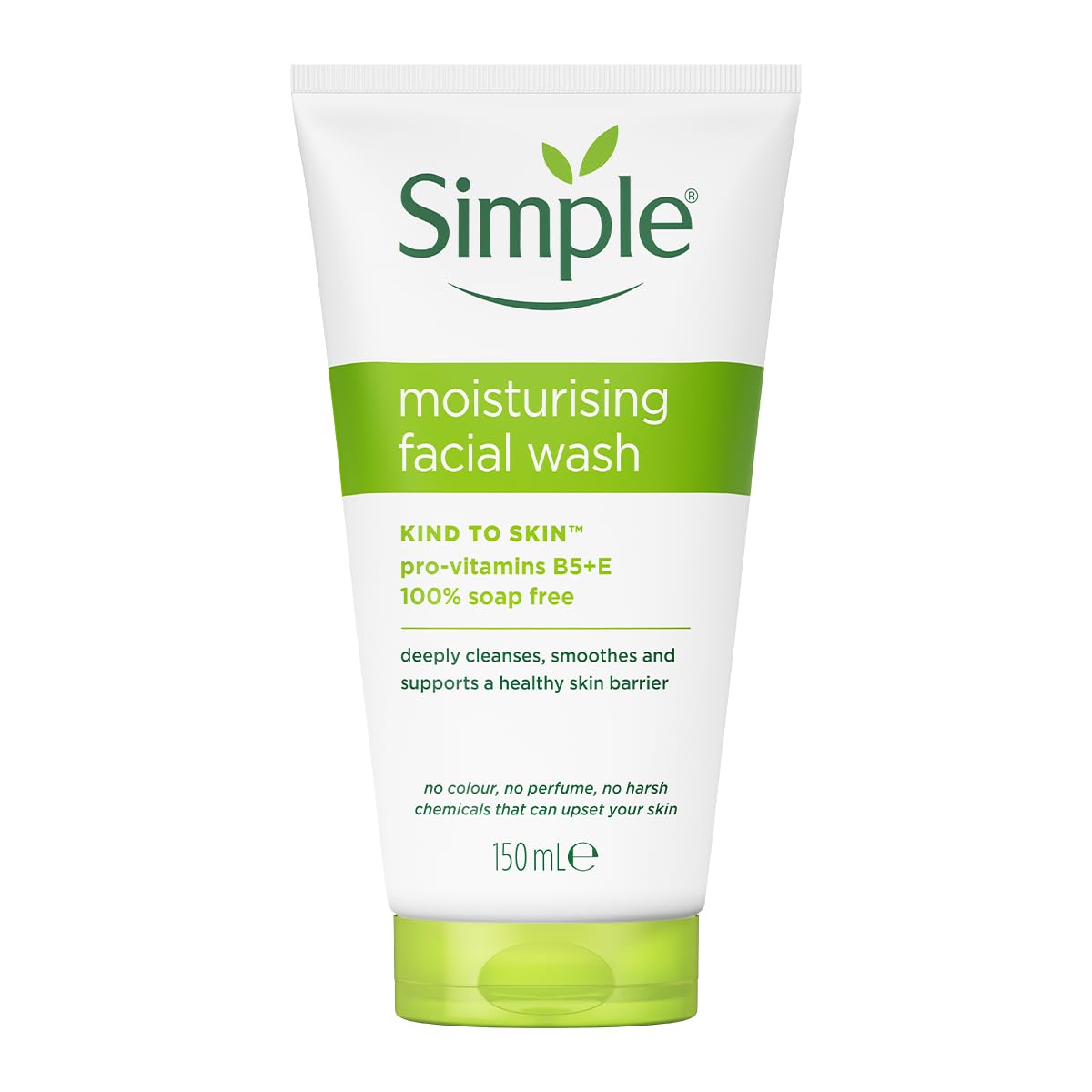 Simple Moisturizing Facial Wash, Removes Make-Up And Impurities Without Drying The Skin - 150ml