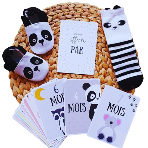 Box naissance mixte panda Naïris Bijoux : coffret cadeau femme enceinte et bébé