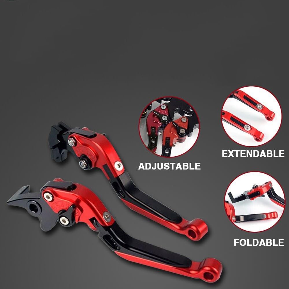 INPETS Maniglia Leva Freno Leva Per Aprilia Per SRMAX SR MAX 125 300 2011 2012 2013 2014 2015 2016 Moto Pieghevole Regolabile Freno Leve Di Frizione (Color : 4)