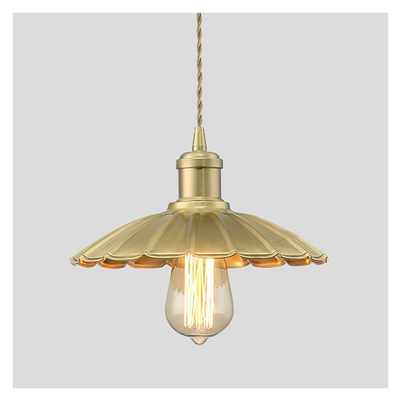 Lustre industriel rétro réglable en laiton et suspension de grange vintage pour cuisine