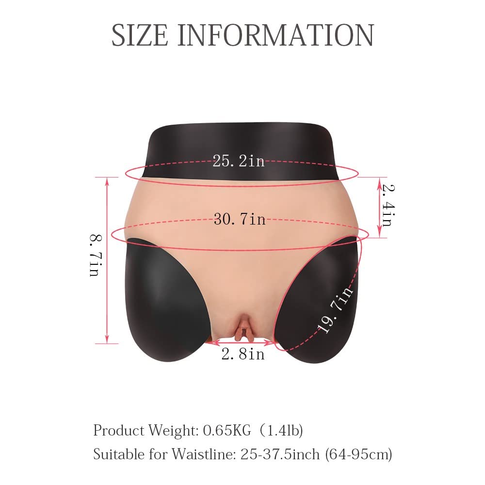 Silicone Vagina Panties Realistic Fake Pussy Underwear Hiding Gaff Thong Briefs Transgender Butt Pants for Men Crossdresser Drag Queen Cosplay