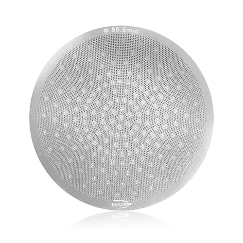 IKAPE 58 5mm Espresso Puck Screen 0 8mm Dicke wiederverwendbare Metall dünn & leicht Kaffeefilter Lebensmittelqualität 316 Edelstahl Kaffee Puck Sieb für Espresso Baristas