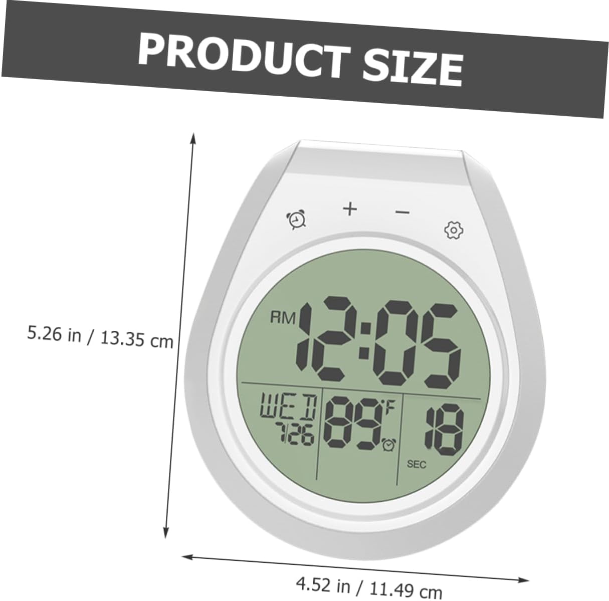 Wall Hanging Clock for Bathroom Laundry Battery Operated Shower Clock with Suction Cup Silent Design Home Decor Present for House