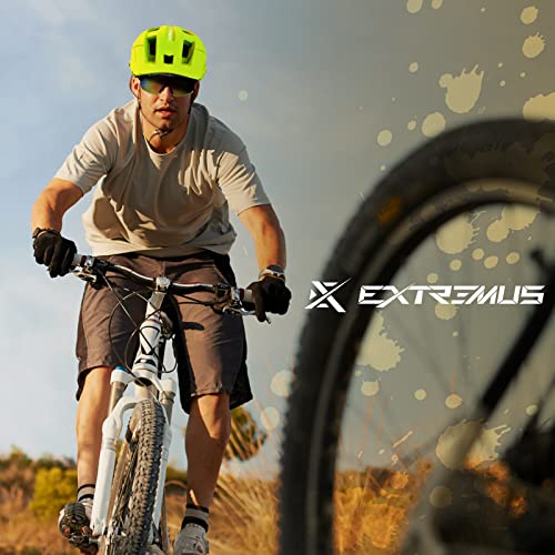 Extremus Aerolander Mountain Bike Helmet, Certified Bike Helmets For Adults Men Women, One-Piece Construction Road Cycling Helmet, Mtb Lightweight Bicycle Helmet With Visor & Safety Rear Light #TOP7