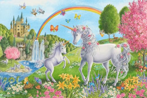 Ravensburger Prancing Unicorns 24 Piece Giant Floor Puzzle for Kids - 03043 - Every Piece is Unique, Pieces Fit Together Perfectly