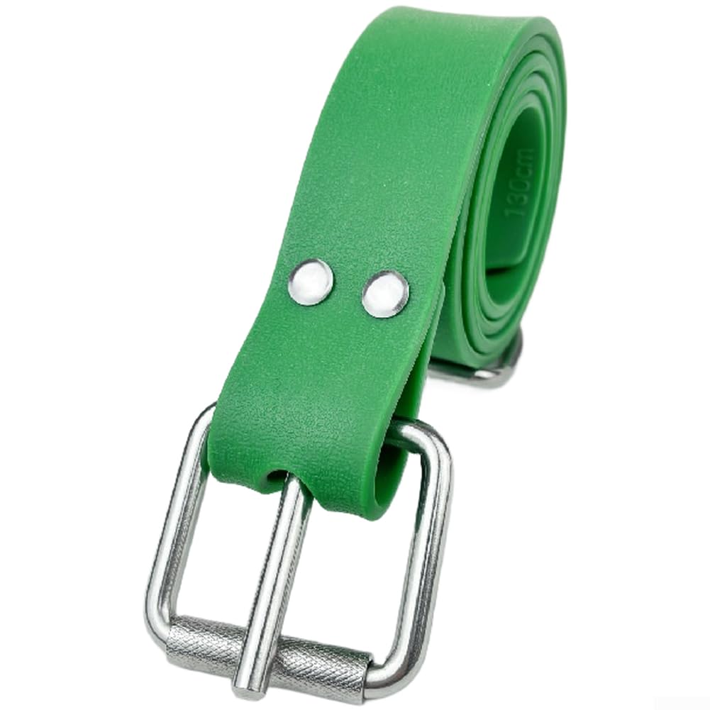 DAZZLEEX Ceinture de poids réglable en silicone à dégagement rapide pour la plongée en apnée avec boucle antidérapante en acier inoxydable 304, rouge (vert)