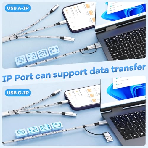2-Count Firsting 5' 6-in-1 Multi Charging Cables w/ USB-A/C Input, USB-C, Lightning & Micro-USB $5.88 ($2.94 each) & More - image 4