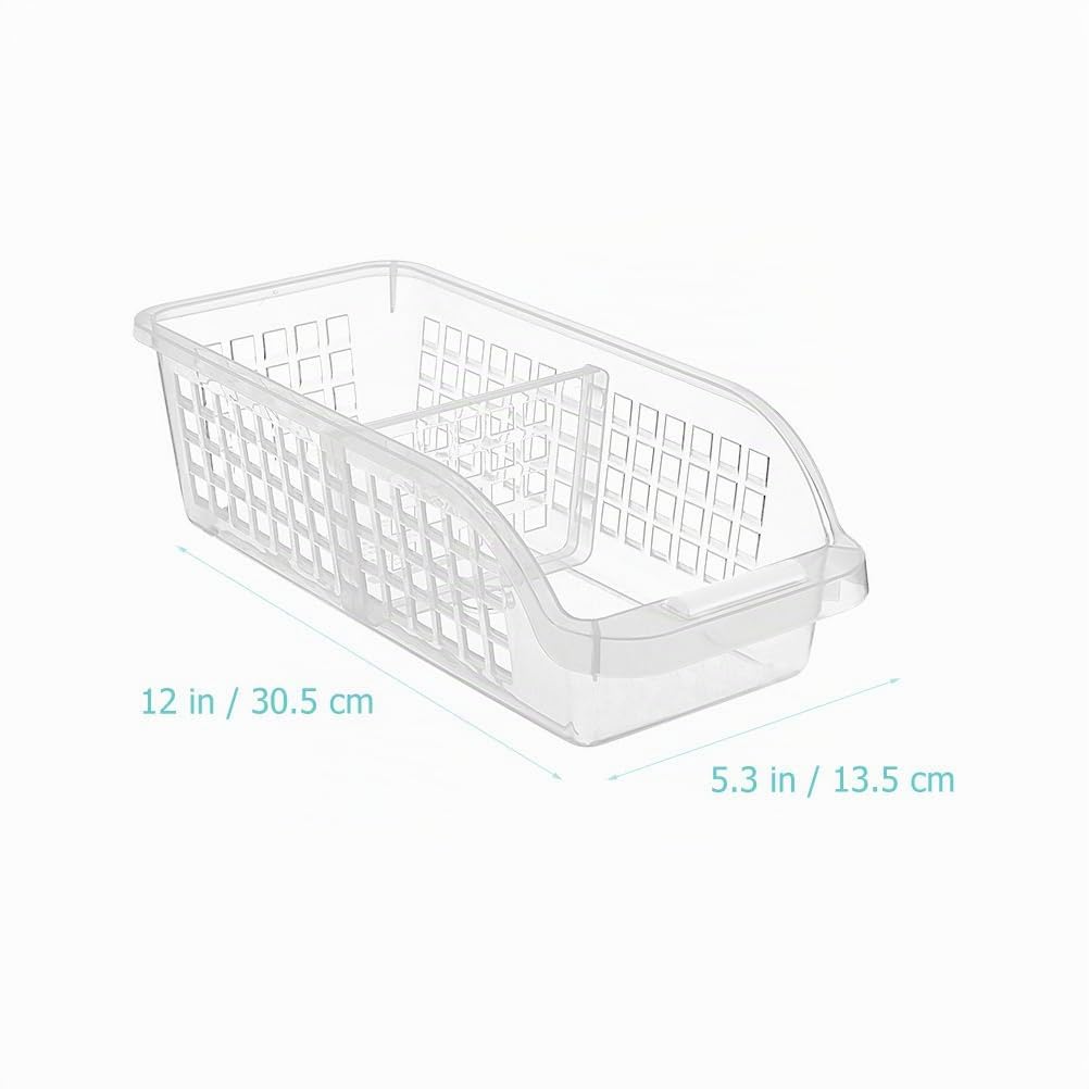 Cabilock Contenedores De Refrigerador 2 Unidades Cajas Transparentes Para Almacenaje De Frutas Y Verduras Organizador Cocina Reutilizable 12.00X5.31X3.54 Pulgadas