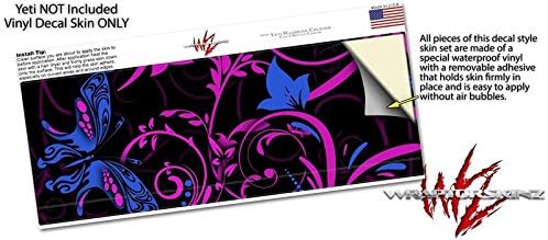 Miniatura 3 de Twisted Garden Hot Rosa y AzulEtiqueta autoadhesiva estilo Skin Wrap Fits Yeti Rambler colster y refrigerador rtic puede (no incluido)