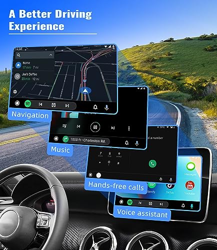 CAMECHO Adaptador automotivo Android sem fio para carro OEM com fio de fábrica Android Auto sem fio