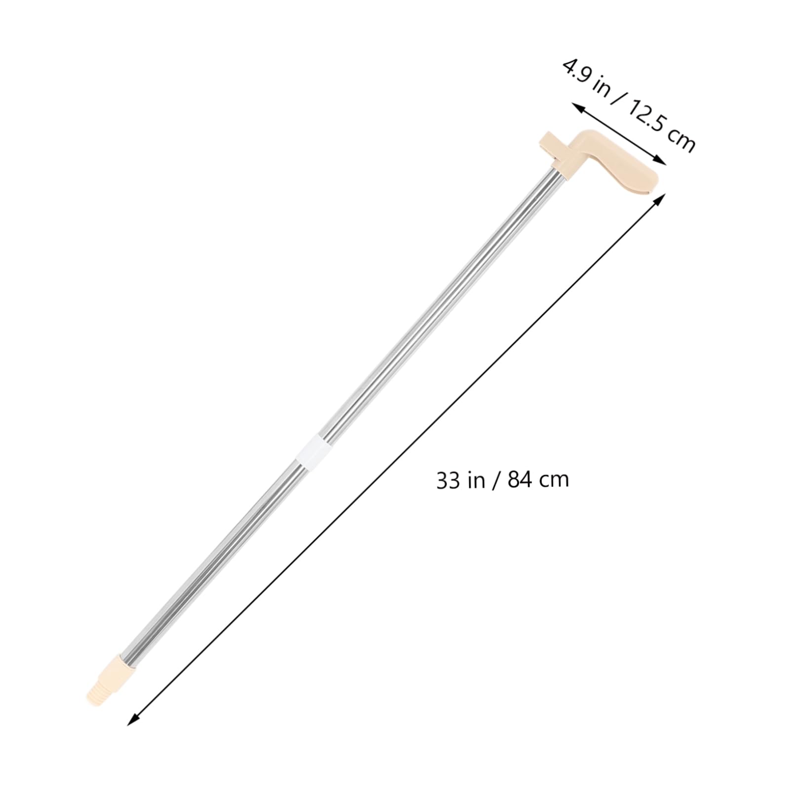 HONMEET Metal Dustpan Handle Replacement with Detachable Grip and Buckle for Convenient Cleaning Aesthetic Design Comfortable Hold and Secure Mop Handle Compatibility Random Color