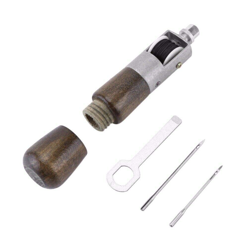 Kit de punzón de costura profesional Speedy Stitcher Kit de herramientas de punzón de costura, herramienta de cuero hecha a mano para cuero, vela, lona, accesorio de reparación pesado (hilo encerado +