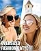 Joopin Oversized Cateye Sunglasses Fashion Cat Eye Sun Glasses UV Protection Trendy Becky Shades for Women Ladies Cute Sunnies (Black + Pink)