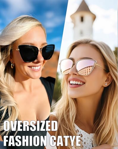Joopin Oversized Cateye Sunglasses for Women Fashion Cat Eye Sun Glasses UV Protection Ladies Shades Sunnies