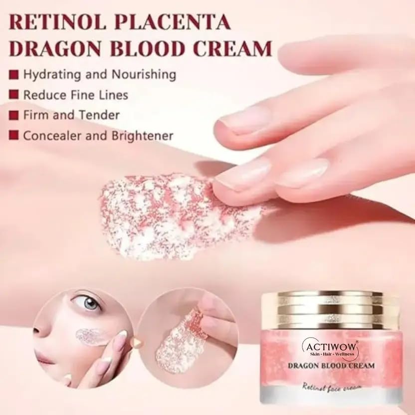 Dragon Blood Cream,Firm Anti Wrinkle Cream for Women, Retinol Placenta  Dragon Blood Cream, Moisturizer Nourishing Rejuvenating Skin (50g) :  Amazon.in: Beauty