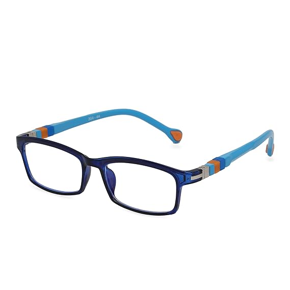 VAST TRU BLU Kids Blue Ray Blocking & Antiglare Zero Power Round Computer Eyeglasses (Age:- 4-7 Yrs)
