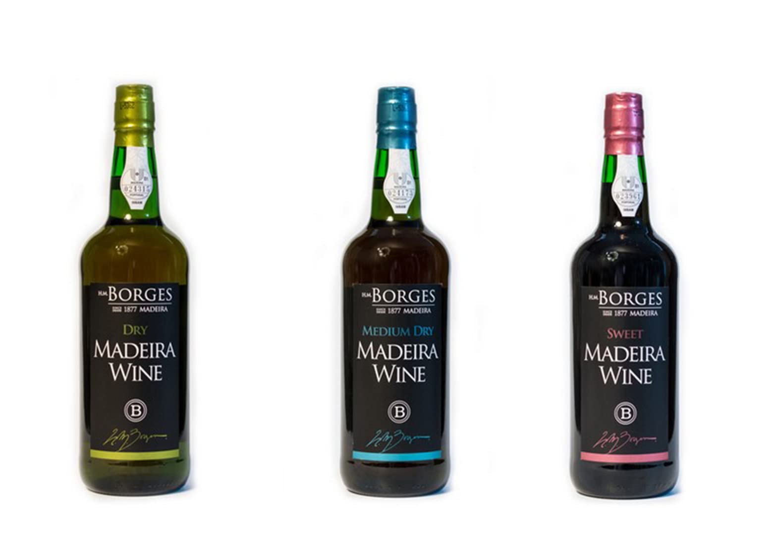 H.M. Borges Madeira Madeira Vino Dry - 750 ml (Confezione da 3)