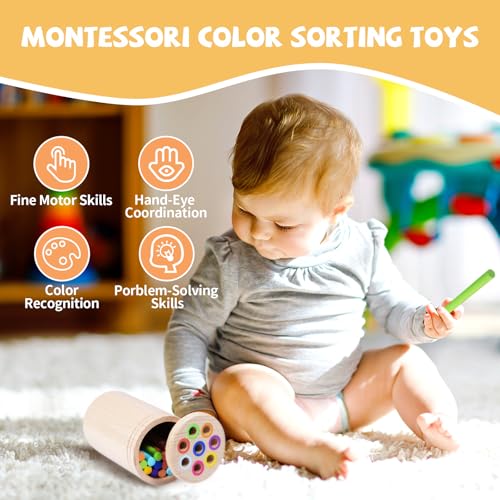 Yhhytoy YHMK-PHMG1 Montessori Toys For 1+ Year Old, Toddler 18 Month Old Toys Color Sorting Preschool Learning Activities thumb #1