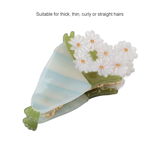 Miniatura 7 de Clip para el cabello, pinza para el cabello con sujeción fuerte para mujeres para cabello grueso o regalos de festivales (buquet)