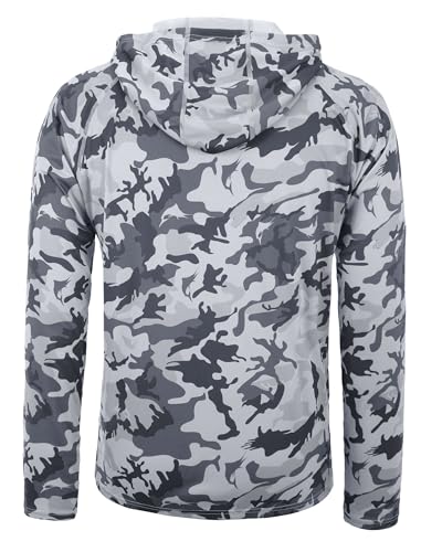 Image of FISHEAL Men's Camo Fishing Hoodie, UPF 50+ Long Sleeve Sun Protection Shirt