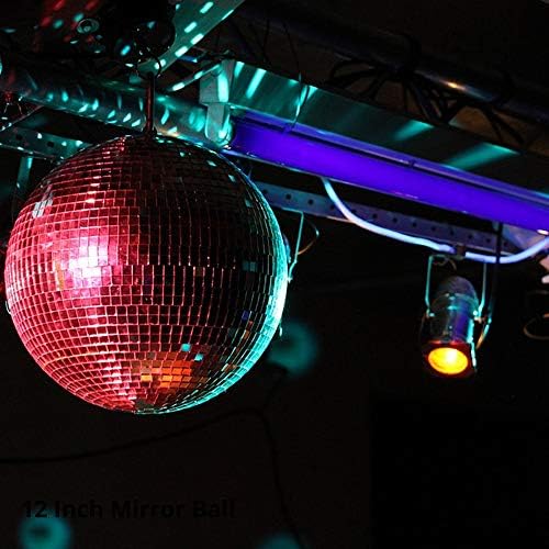 FX Lab Lightweight Silver Glitter Mirror Ball Wedding Party Disco Dance DJ (300mm 12")
