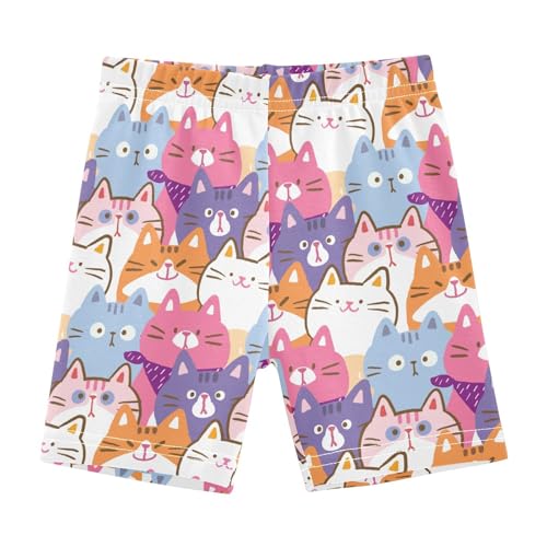 CaTaKu Girls Bike Shorts Cotton Cartwheel Shorts for Girls Toddler Clothes Size 4-10Y