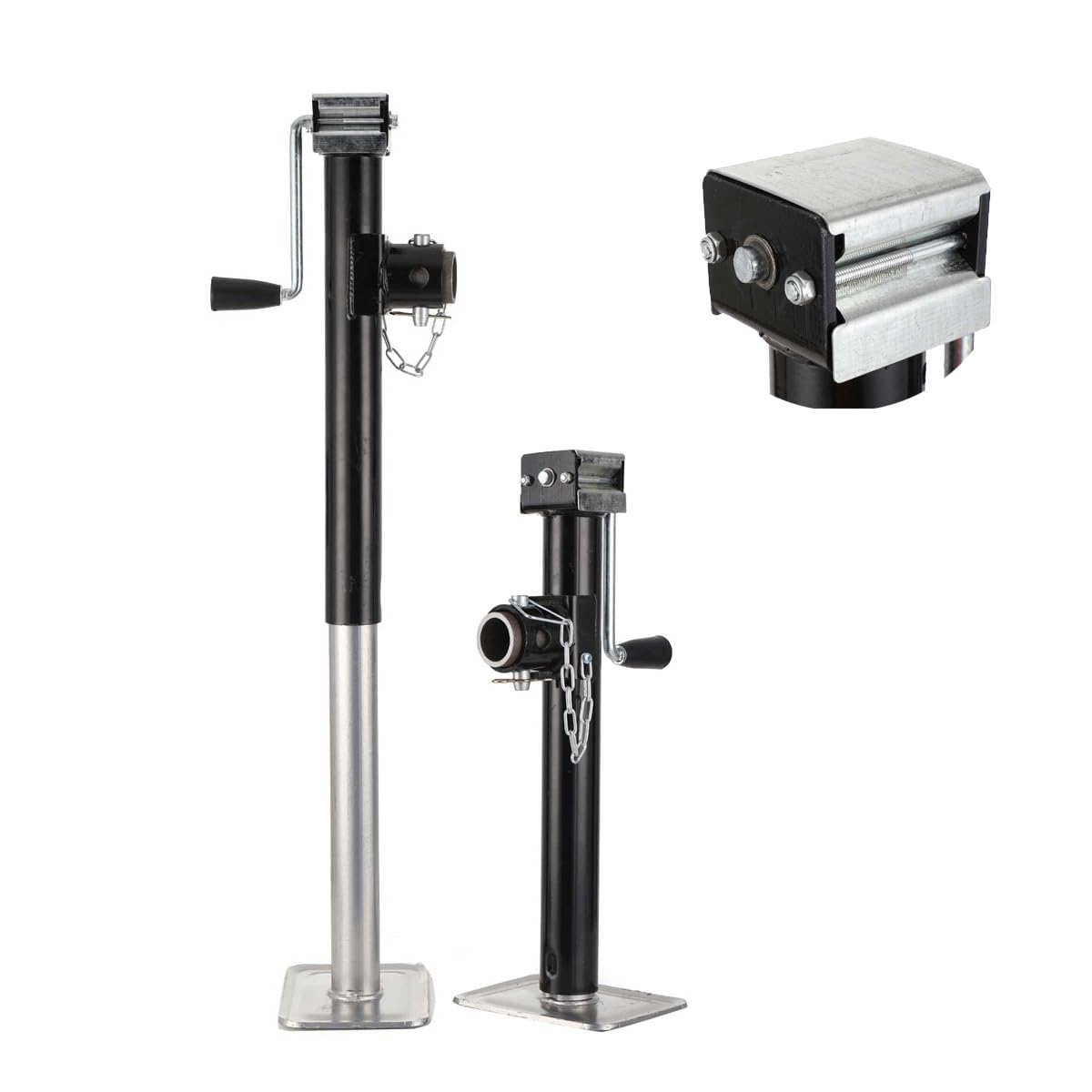 2X Ausdrehstütze klappbar 800kg Abstellstütze 530-900mm Stützfuß Anhänger