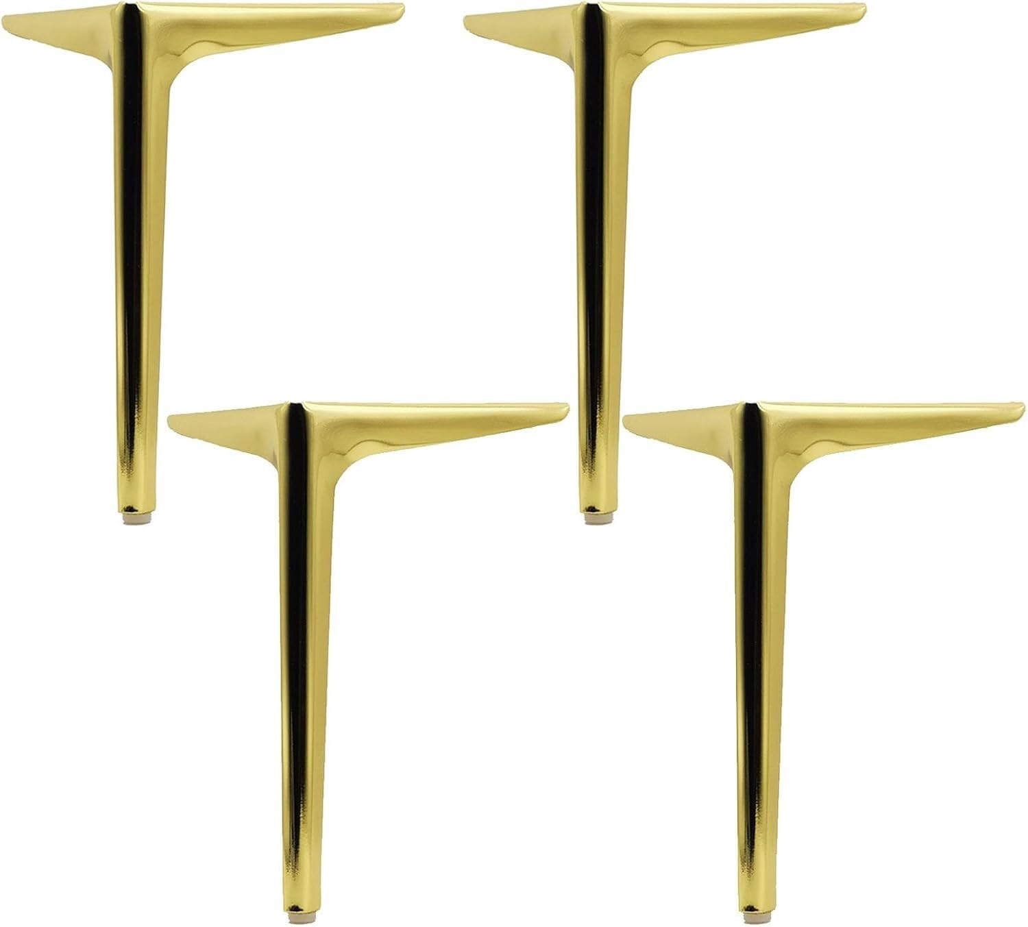Rhllvj Gold Adjustable Replacement Furniture Support Feet Metal Modern Triangle Sofa Feet For Cabinet Workbench Coffee Table Dresser(Gold)