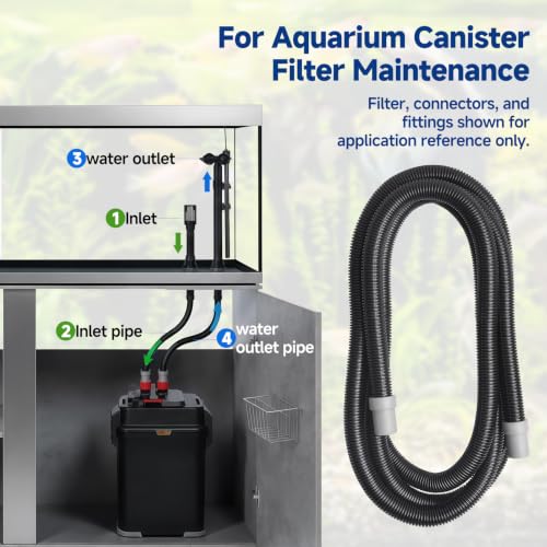 Image of A20015 Ribbed Hosing 9.8 ft / 3 m x 17 mm Canister Filter Hose | Replacement Part Compatible with Fluval 407 307 306 406 305 405 Filters Suitable for A446 A449 A212 A217 A211 A216