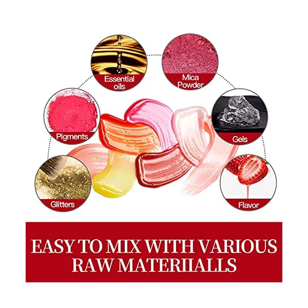 PARAMISS Lip Gloss Base 10 Ounce (350 ML) Clear Lip Gloss Non-Stick Moisturizing Versagel lip gloss base DIY Handmade Lip Gloss Lip Balms Lip Plumper Making Organic Lip Gloss Supplies (A)