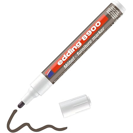 Edding 8900 Mobelmarker Schwarz Rundspitze 1 5 2 Mm Zum Entfernen Und Retuschieren Von Mobelkratzern Schrammen Flecken In Furnier Massivholz Holz Tischen Schreibtischen Amazon De Burobedarf Schreibwaren