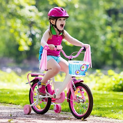 Bike Accessories for Kids Girls,Kids Scooter Handle,Bike Streamers,Spoke Beads and Bike Bell Bike Decorations Set,Bike Hand Grip,Girl Bicycle Tassels Ribbons,Unicorns Bells with Wheel Spokes Beads - Image 4