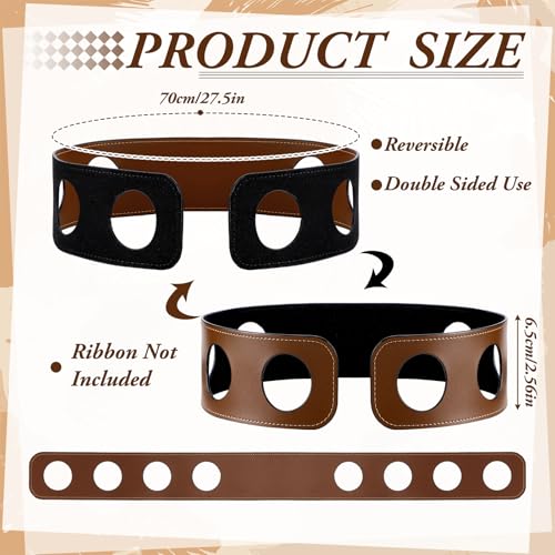 Reversible Scarf Waist Belt Leather Black and Tan Accessory 27.5 in Wide Leather Belts for Women Fashion Ladies Belts for Dress Prom Formal Without Silk Scarf, 2 Styles in One Belt3