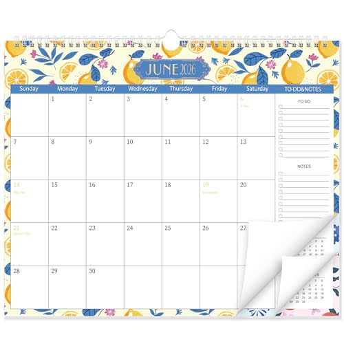 GuassLee Wall Calendar 2026-2027, School Year Calendar from Jun. 2026 to Dec. 2027, 19-Month Paper Wall Calendar with To-Do List and Notes for Office School Home Teacher Planning, 14” x 11.5”