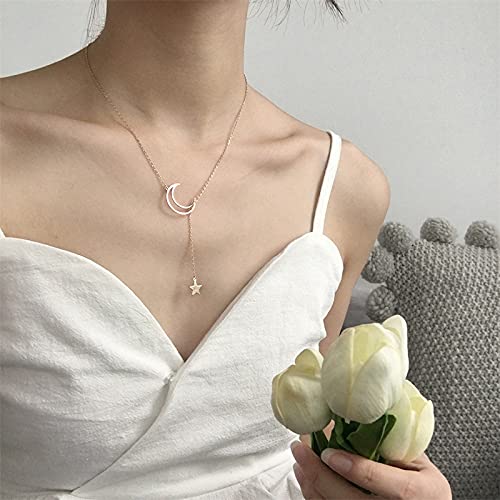 Crescent Moon and Star Pendant Necklace for Women Teen Girls Birthday Gifts3