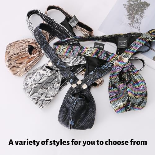 Men's Thong Sexy Jockstrap Underwear, Simulated Python Skin Low Rise Comfortable Briefs for Daily Life4