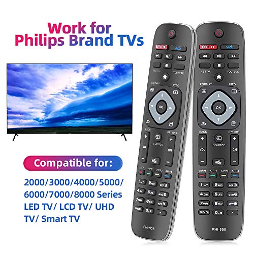 Image of Gvirtue NH500UP /PHI-958 Replacement Remote for Philips LED TV(The Newly Upgraded Version 2.0 Intelligent Remote Control is Suitable for Philips TV)