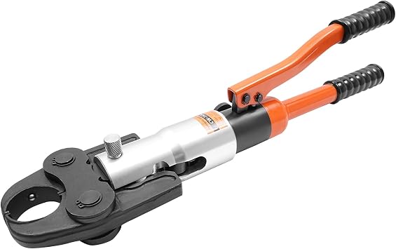 Hydraulic Crimping Tool 10T Crimper Pliers with Toolbox, V12 V15 V18 V22 V28 Molds & Anti Leak Plunger Heavy Duty Plumbing Crimper Kit for Plumbing Work