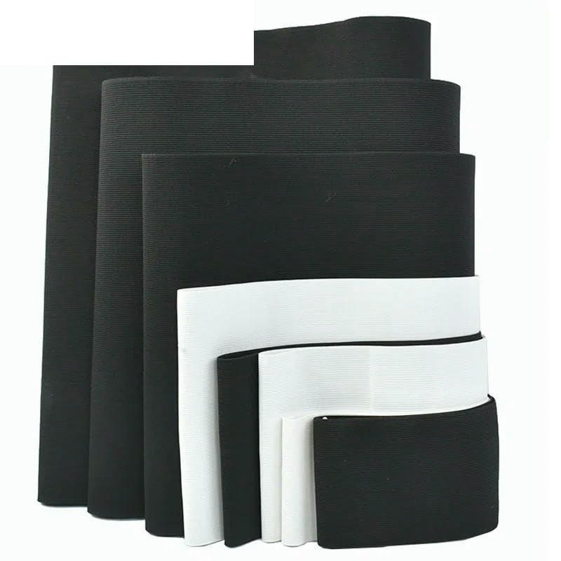 Banda elástica ancha de 1 metro (10-50 cm), color B y negro, ideal para ropa, vestidos, cintura, pantalones, accesorios de costura (B, 50 cm, 1 metro)