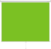Vista 1 de Telón de fondo de pantalla verde desplegable, panel de teclas Chroma de bloqueo automático de 79 x 75 pulgadas con tela verde resistente a las Blanco
