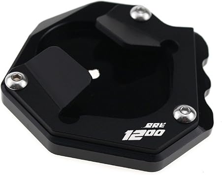 Motorbycle Kickstand For XT1200Z Super Tenere Motorcycle CNC Foot Side Stand Enlarge Extension Plate PadBlack