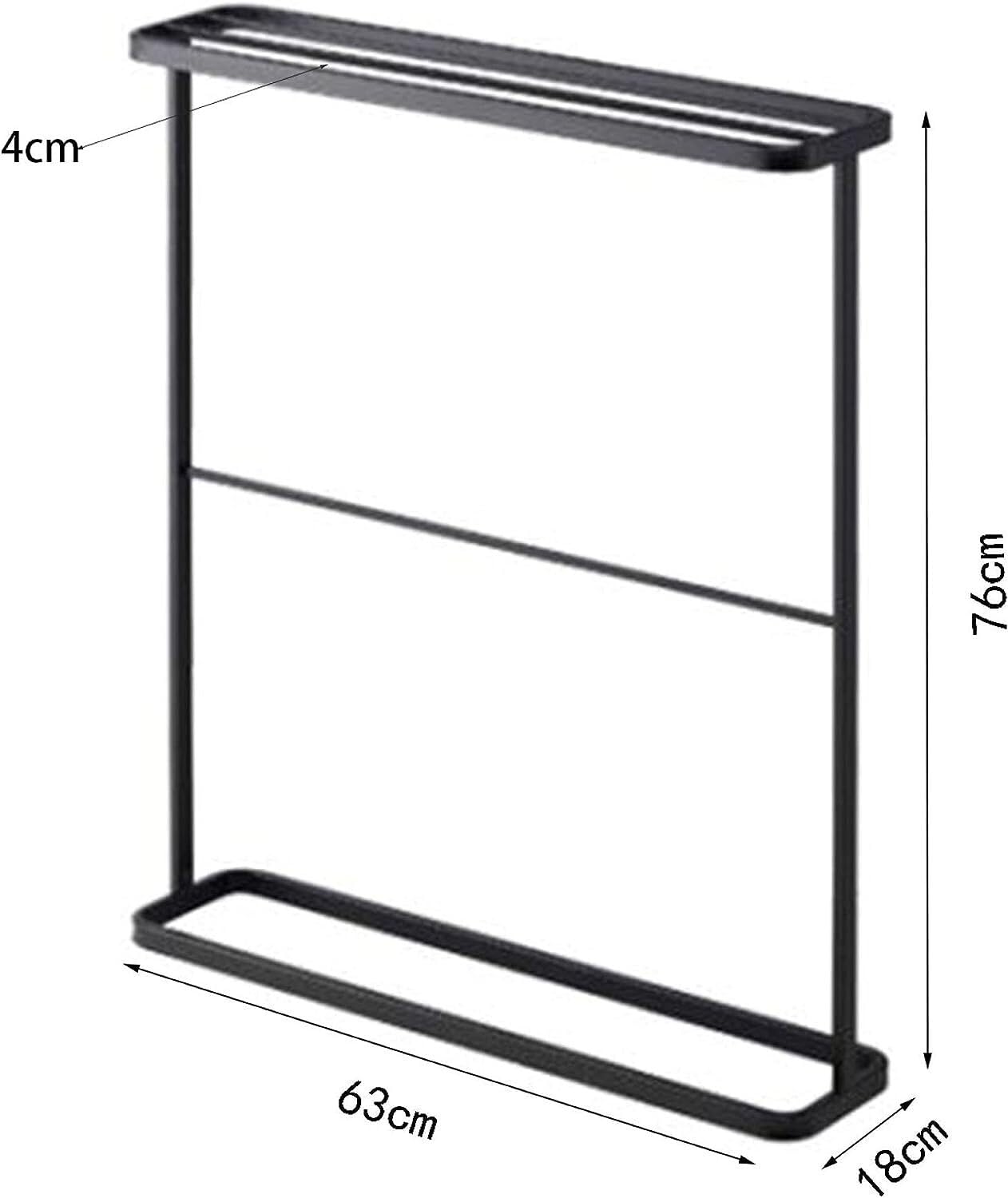 Toallero de pie, diseño que ahorra espacio, estructura compacta de 5 polos, adecuado para baño y cocina, portátil y ligero para mover