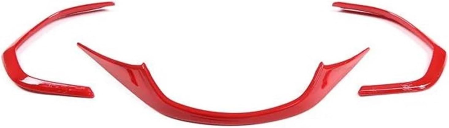 Car Decoration Interior ABS Car Dashboard Display Meter Ring Speedometer Gauge Cover Trim Frame For Chevy For Corvette C7 2014-2019 Interior(Red)