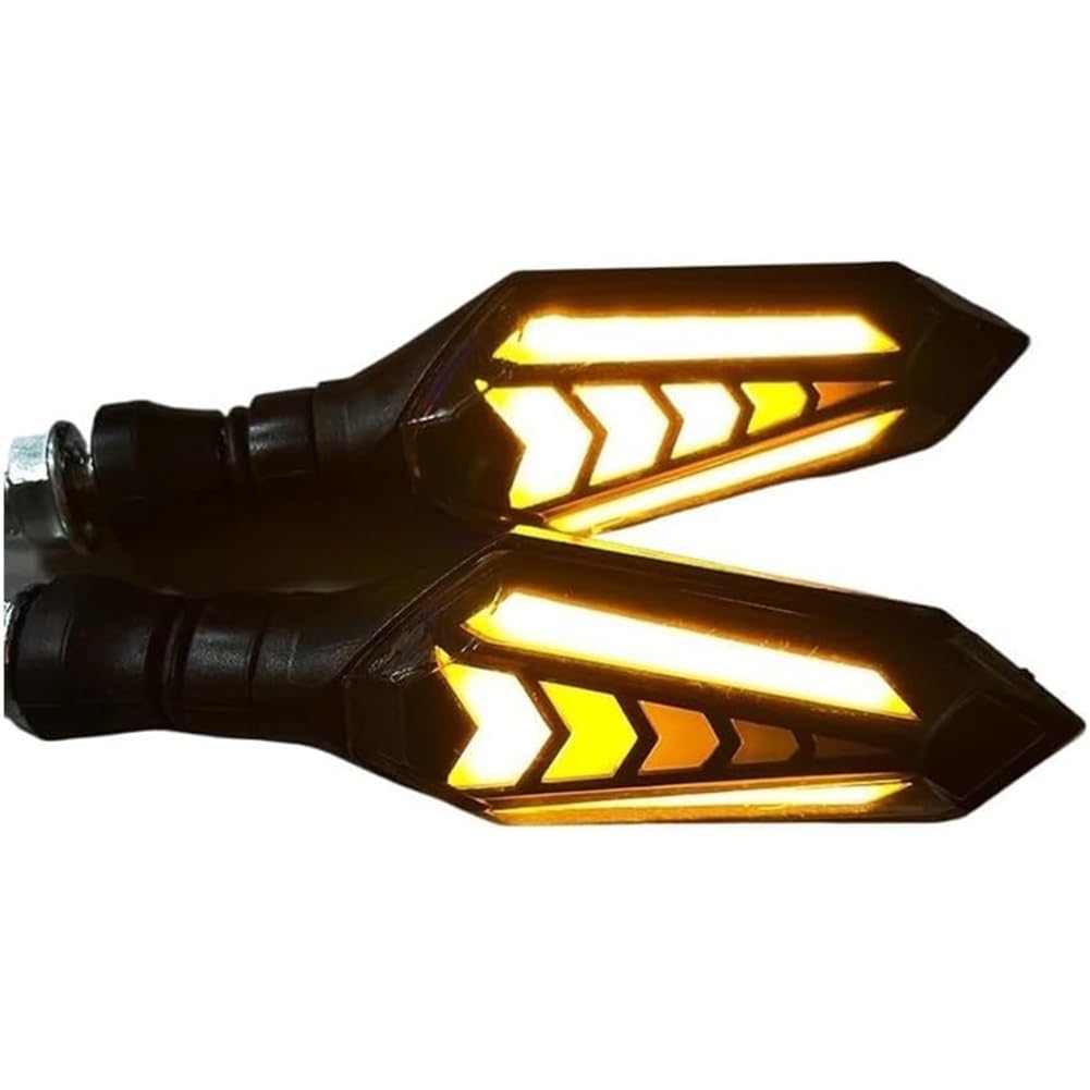 NFAHBAQA 2 Pcs Motorcycle LED Turn Signal Light for 50cc 70cc 90cc 110cc 125cc 140cc Zu 170cc 200cc 250cc, Universal Watertight Turning Indicators, 12V Flowing Turn Signal Lights,Yellow