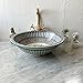 Hand Painted Bathroom Sink Countertop, Ceramic Washbasin Mid Century Modern Style, Pottery Basin Bowl for Restroom/Handmade Moroccan Vessel Sink - Pottery Farmhouse Wash Hand Bowl. (18 Inches)