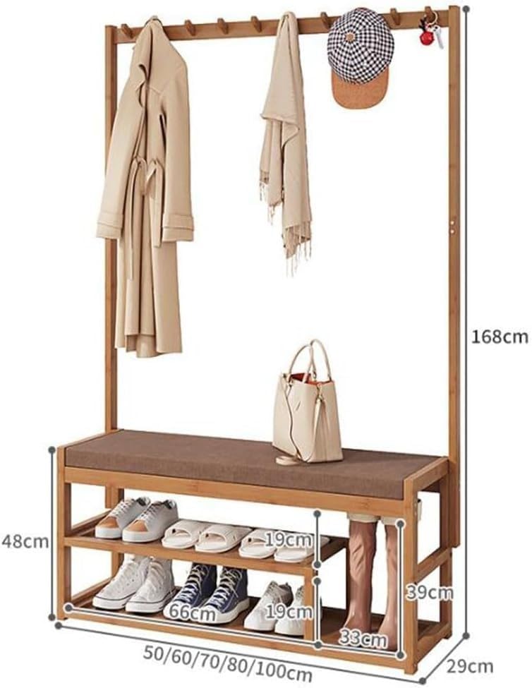 Banc de couloir avec crochets pour optimiser les petits espaces - 4