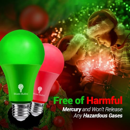 Pacote com 2 lâmpadas BlueX LED A21 verde - 15W (equivalente a 120 watts) - Lâmpada verde LED E26 ba