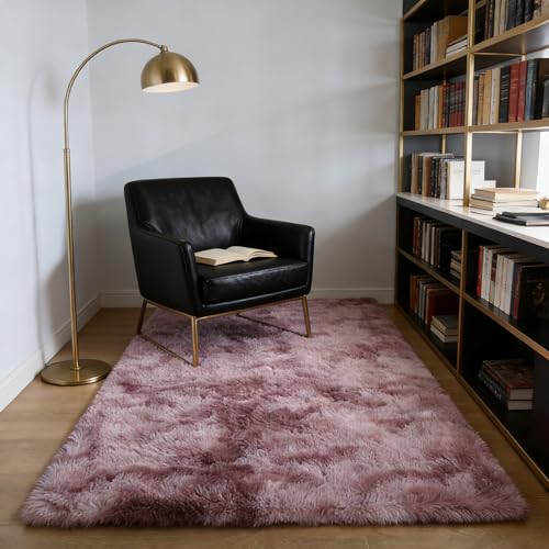 Tapis de salon doux décoration chambre moquette rose pourpre 90x370 - 2
